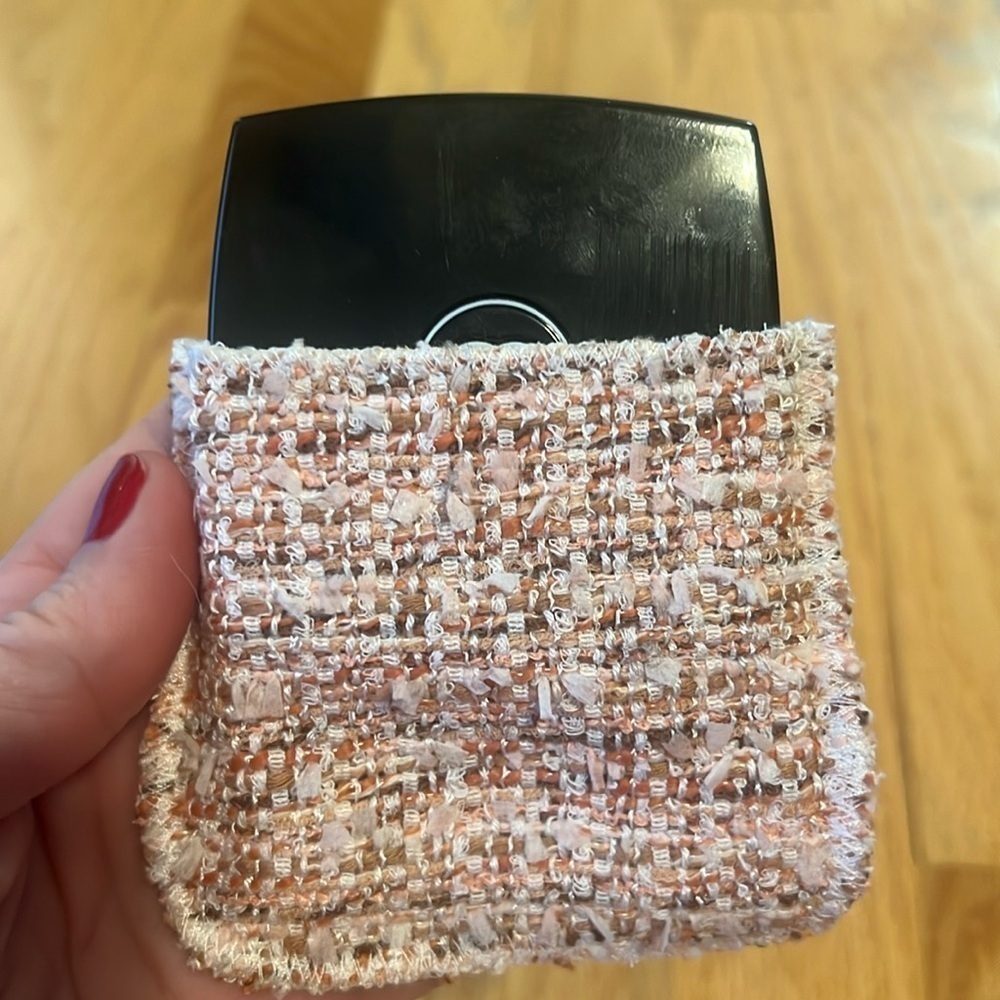 Tweed Chanel Pouch for eyeshadow